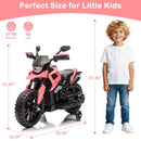 Pink/Black Kids Battery-Powered Motorcycle with Training Wheels and USB/AUX/MP3 Connectivity