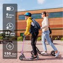 Kids' Electric Scooter 150W Motor, Speed Options 4/7/11 Mph, 60 Minutes of Fun
