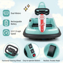 6V Electric Bumper Car for Kids with Dual Speed and Convenient Back Handle