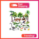 kukifun 26-Piece Realistic Rainforest Animal Figurines Playset for Kids