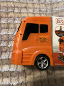 Black & Decker Portable Garage Truck Toy with Flip-Open Storage