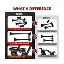 Dual 2-Trumpet Metal Air Horn Kit with Dual Air Compressors, 12V 150dB