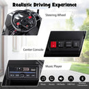 24V 7AH 4WD Black Kids Golf Cart Ride-On Car for 2 with Storage & Remote Control