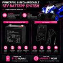 12V Electric Ride-On Car for Kids with Dual Motors, Bluetooth, Music, and LED Lights