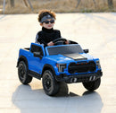 Blue 12V Remote Control Ride-On Car for Kids Ages 3-6 with 4-Wheel Shock Absorption