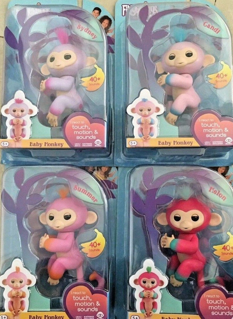 4 Styles Fingerlings Two-Tone Baby Monkey Interactive Toy
