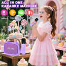 Mgaolo Enhanced Mini Karaoke Machine for Kids, Portable Bluetooth in Purple