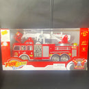 Battery-Powered Red Fire Rescue Ladder Truck Toy with Lights and Sounds