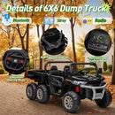 24V 2-Seater Kids Off-Road Dump Truck Ride-On Toy with Parental Remote Control