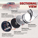Set of 2 High-Volume 12V Dual Tone Waterproof Electric Snail Horns