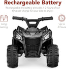 6V Electric Quad ATV Ride-On for Kids with 1.8MPH Top Speed and Treaded Tires
