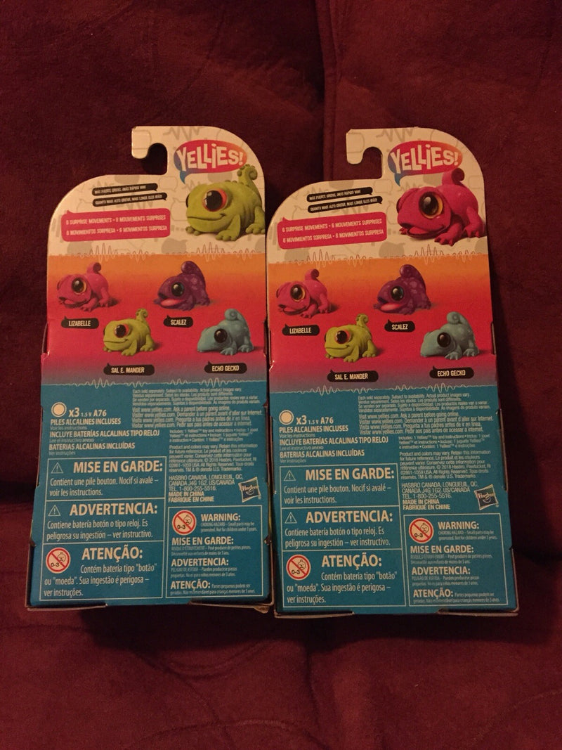 Yellies Salamander and Lizabelle Voice-Activated Lizard Pet Toy New in Box