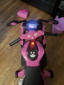 Barbie Pink Battery Powered Ride-On Motorcycle w/ Training Wheels