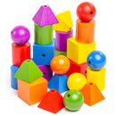 Language Development Bead Stringing Set with 384 Wooden Beads and 200 Flashcards