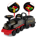 Battery-Powered Ride-On Train Toy with Under-Seat Storage and Carriage