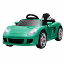 12V Green Porsche Carrera GT Ride-On Car for Kids with Remote Control