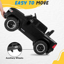 12V Kids Electric Ride-On Truck with Remote Control, Bluetooth, and LED Wheels - Black