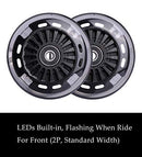 Light-Up Front Polyurethane Wheels Set for Wiggle Car with Slim Rear Design