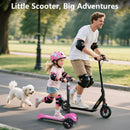 Kids Electric Scooter with Adjustable Heights and Safe 5MPH Speed for Ages 3-12
