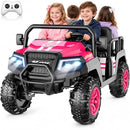 24V Pink Electric Ride-On Car for Kids Age 3-8, 4-Seater Adventure