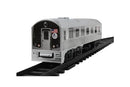 NYC MTA Battery-Powered Train Set with Track, 39" x 25", Silver Edition