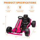24V Electric Drift Go Kart for Kids with Dual 300W Motors