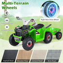 Children's 6V Battery-Operated Electric ATV with Detachable Trailer