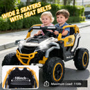 12V Electric Kids Ride-On Truck with Remote, 2-Seater UTV and Music Player