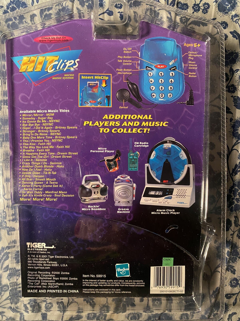Y2K Micro Music Telephone Player Backstreet Boys The Call 2001 Tiger Vintage Toy