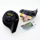 Single 115DB 12V Automotive Electric Horn Black Dual Tone with Waterproof Bracket