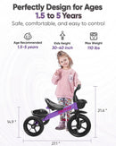 RIDYEE Kids' Tricycle for Ages 1.5 to 5 Years