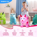 Pink Dinosaur Ride-On Hopper - Safe Bouncy Toy for Kids Aged 18 Months to 6 Years