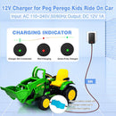 12V Charger for Peg-Perego John Deere Ground Force Tractor Battery