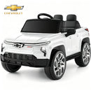 EVOKEDEN 24V White Chevrolet Electric Ride-On Car with Remote Control & MP3 for Kids