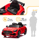 Licensed Mercedes-Benz 12V Electric Ride-On Car for Kids Aged 3-5 - Red