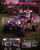 Pink 800W 24V Electric Ride-On Car with Remote Control for Kids