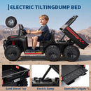24V 4WD Off-Road Kids Dump Truck with Parental Remote Control and 3 Speed Settings