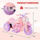 6V Electric Kids Motorcycle Ride-On Car with Bubble Maker and Foot Pedal
