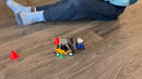 1/64 Scale Mini RC Yellow Forklift Toy with Dual Lift Fork and Hook功能
