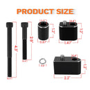 1-1/4'' Driver Floorboard Extension Kit Compatible with Harley Touring Models 2009-2025