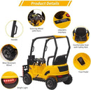 12V Electric Forklift Ride-On Toy with Tent for Kids