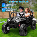 Blue 24V Electric 2-Seater Kids Ride-On Truck with Remote Control and 4WD