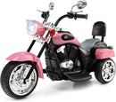Battery-Operated 6V Chopper Motorcycle for Kids with Horn and Headlight