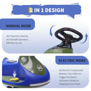 Rechargeable 2 in 1 Blue Wiggle Car with Pedal for Kids