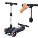 ELECOSMOS Kids Electric Scooter for Ages 5-8 with 3 Wide Light-Up Wheels