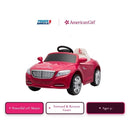 12V Pink Sports Car Ride-On for Girls with Doll Seating