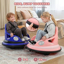 Pink 12V Remote-Controlled Bumper Car for Kids, Max Speed 1.9mph