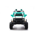 Electric Ride-On Car for Kids with Remote Control, White and Green, LED Lights and Sound Features