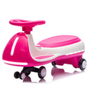 12V Electric Wiggle Car for Kids with Bluetooth Music - Pink, 5MPH Max Speed