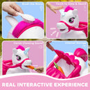 12V Electric Horse Toy with Carrot Accessory, Comb, and Animal Sounds
